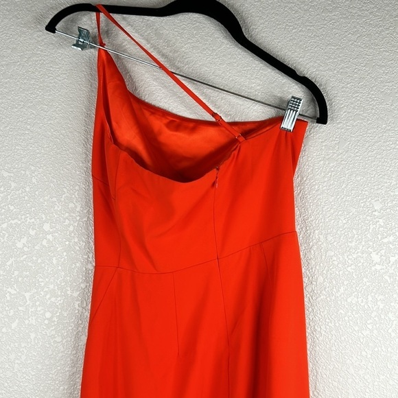 Lovers + Friends Orange One Shoulder Strap Front Slit Mini Dress Size XS - Picture 4 of 7